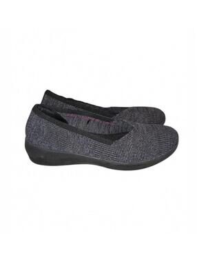 Skechers Women's Black Knit Slip-On Comfort Shoes Size 8.5